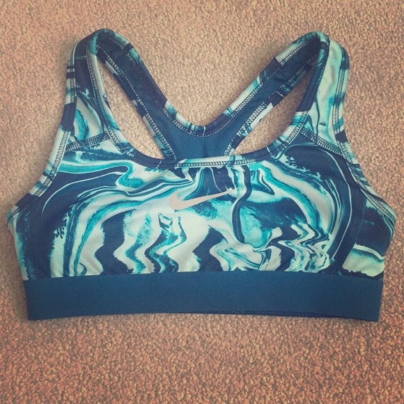 Nike blue marbled sports top - Picture 1 of 2